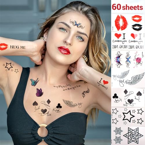 SnailGarden 69 Sheets Temporary Tattoos, Waterproof Body Art Sticker, Men Women - Image 2