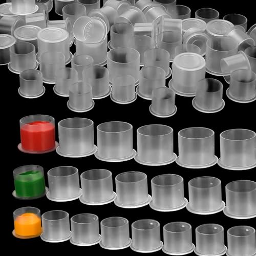 Tattoo Ink Caps-ATOMUS 100pcs Tattoo Ink Cups with Base, 16 Large Size - Image 4