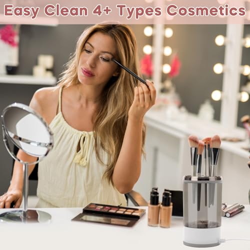 Makeup Brush Cleaner Machine Rechargeable Electric Cleaner for Make Up Brushes with Cleaning Mat - Image 3