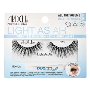 Ardell Light As Air 523 Gorgeous Lashes, Featherweight Volume, Crisscross Design, Undetectable Band