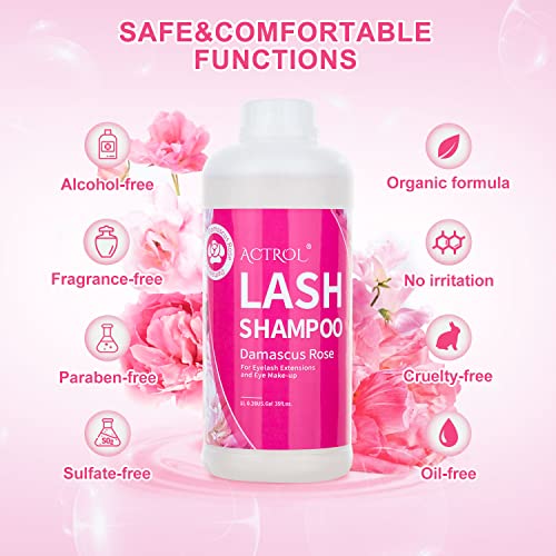 Eyelash Extension Cleanser 60ML Natural Lash Extension Shampoo Unscented Professional Eyelid Foaming Cleanser Paraben & Sulfate Free - Image 35