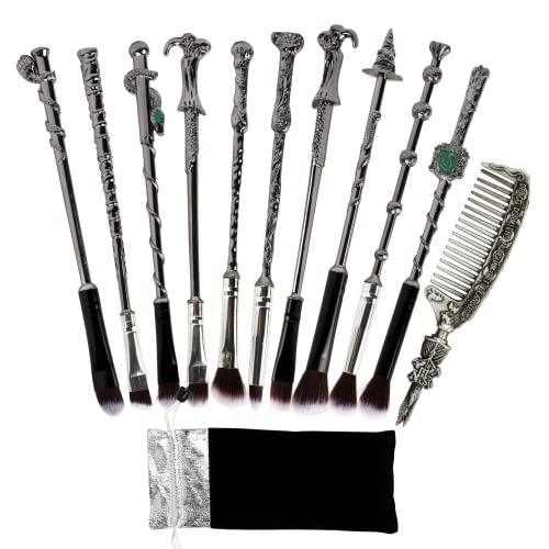 Wizard Wand Makeup Brushes, Premium Set for Foundation, Eyeshadow, Blush
