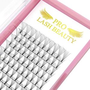 Pre Made Fan Eyelash Extensions 3D-C-0.10-9mm Short Stem