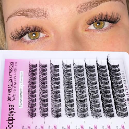 Fluffy Eyelash Extension Kit Volume Lash Clusters 10-18mm 100D DIY Lash Extension Kit - Image 7