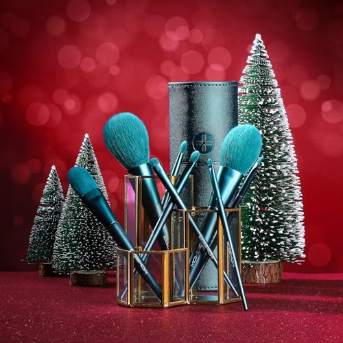 Eigshow Premium 8pcs JadeGreen Makeup Brush Set Synthetic Cosmetics Foundation Powder Concealers Blending Eye Shadows Face Kabuki - Image 4