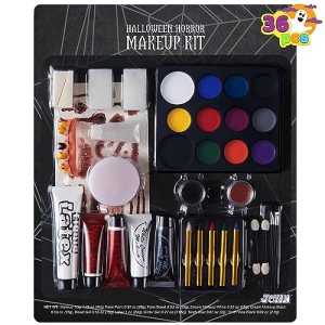 Halloween Makeup Set Ultimate Family Party Pack, 36 Items, Non-Toxic