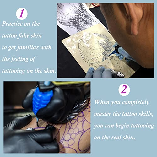 3mm Tattoo Skin Practice - Urknall 5pcs 12x8" Large & Thick Soft Silicone Tattoo Skins - Image 4