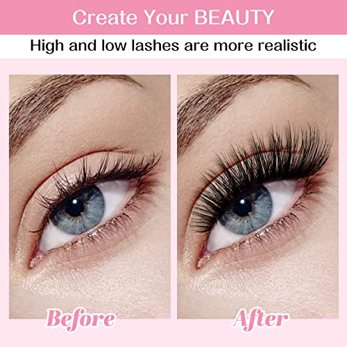 Lash Extension Kit 280Pcs Individual Lashes with Various Styles for DIY - Image 54