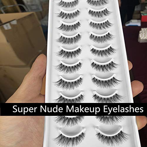 ALICROWN False Eyelashes Natural Lightweight Handmade Lashes-BLUE (10 Pairs) - Image 2