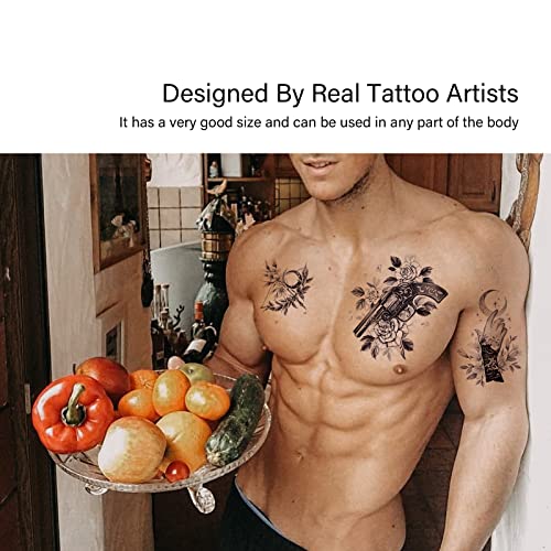 Large Realistic Temporary Tattoos Sticker (Pattern 12) Roarhowl X-Large - Image 6