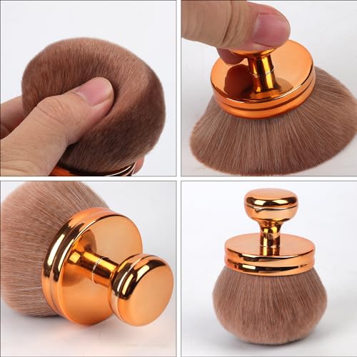 Large Self Tanning Brush, Oval Body Makeup Brush, Rose Gold, Wide Brush Head, Sunscreen Brush - Image 3