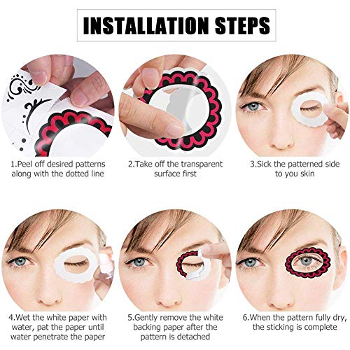 Halloween Waterproof Tattoos Stickers for Men and Women - 10 Sheets - Image 9