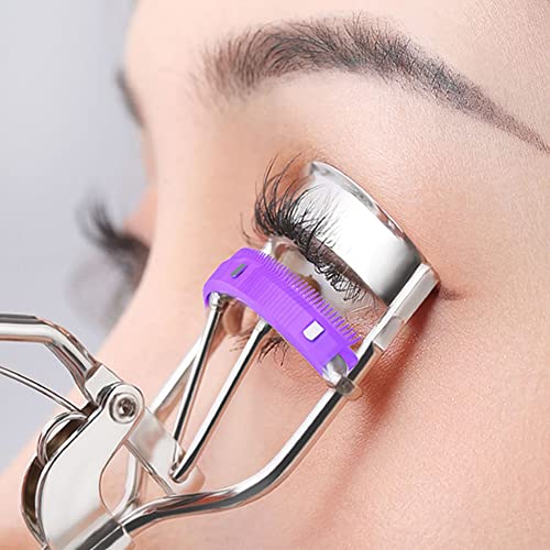 Eyelash Curler with Comb Attachment, Silicone Refill Pads, & Eyelash Brush - Black & Pink - Image 6