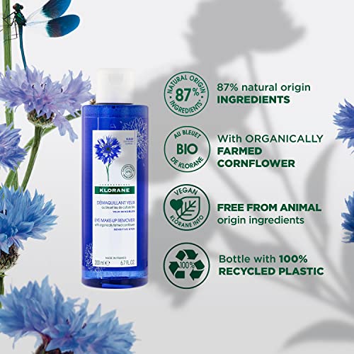 Klorane Organic Cornflower Eye Makeup Remover 200ml Sensitive Eyes Contact Lens Wearers - Image 3