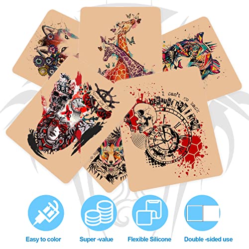 CINRA Tattoo Practice Skin with Transfer Paper, 30PCS Tattoo Fake Skin Kit - Image 4