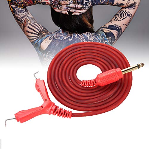 Tattoo Clip Cord, 2M Silicone RCA Hook Line Red