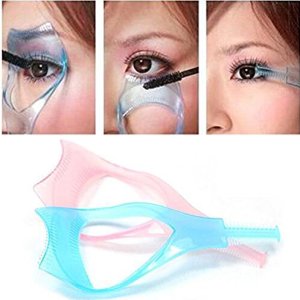 Plastic Eyelash Mascara Guard Applicator Pink and Blue 2PCS