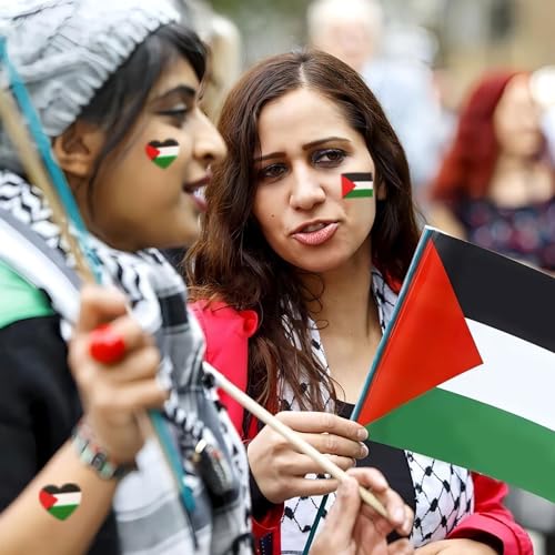 KUIING 10 Sheets Palestine Flag Temporary Tattoo Stickers, Waterproof Fake Tattoos Body Art Sticker - Image 3