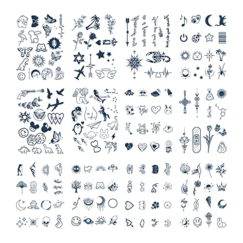 ATOMUS Pigment Temporary Tattoos Small Pattern Cute Animals