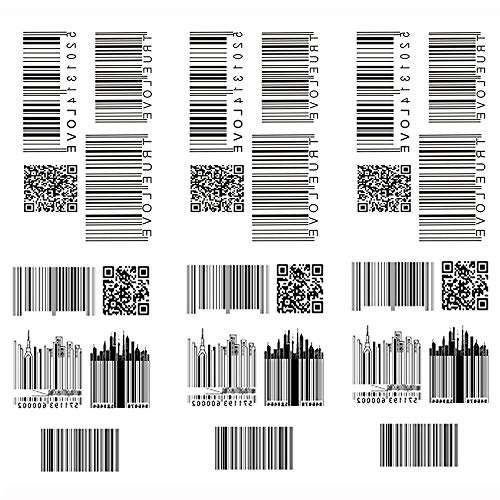 Barcode Tattoo Stickers Temporary Tattoos 6x10.5cm/2.36x4.13inches