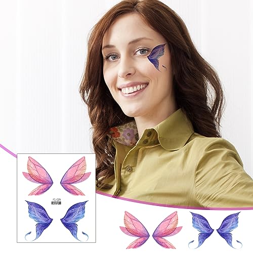 Exquisite Butterfly Angle Wings Glitter Tattoo Stickers for Women Girls - Image 4