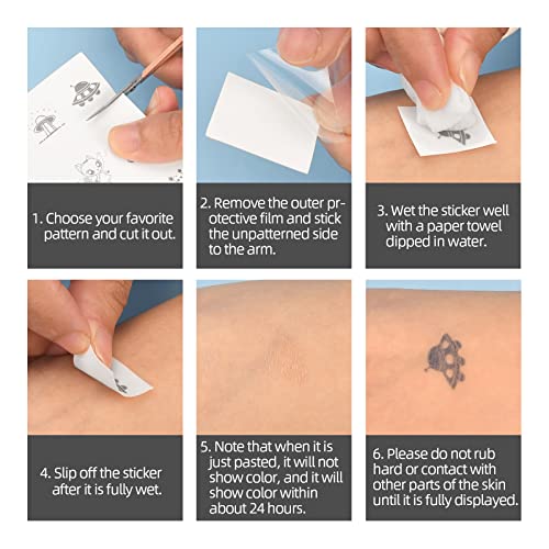 ATOMUS Pigment Temporary Tattoos Small Pattern Cute Animals - Image 2