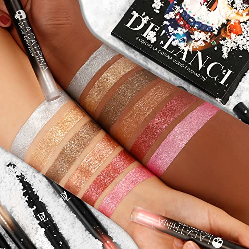 DE'LANCI Liquid Glitter Eyeshadow, 6 Colors Metallic High Pigmented Sparkle Eye Makeup, La Catrina 2.50g - Image 2