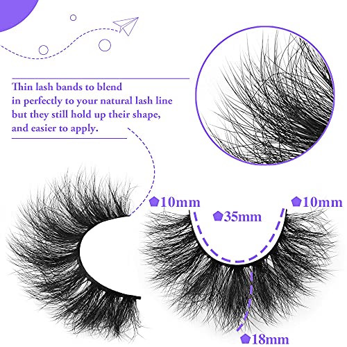 JIMIRE Mink Fluffy Volume 3D Wispy Long Fake Eyelashes 14 Pairs Pack - Image 9