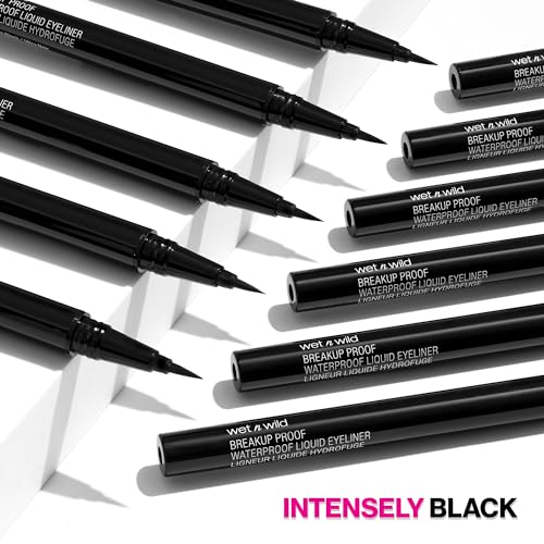 Breakup Proof Liquid Waterproof Eyeliner Brush Tip Pen Black 0.03 Fl Oz - Image 3