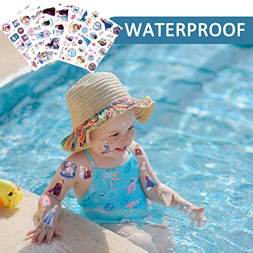 BEDAW Frozen Temporary Tattoos for Kids - 200+ Pcs, 8 Sheets, Waterproof - Image 3