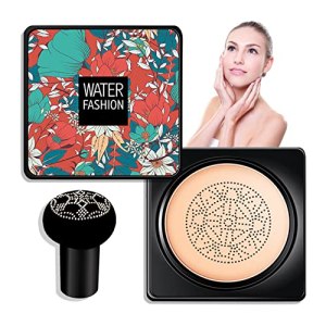 Air Cushion CC Cream Mushroom Head Foundation, BB Cream Makeup Lasting Matte Moisturizing Liquid Foundation Suitable for All Skin (Natural) Fusang 1 count