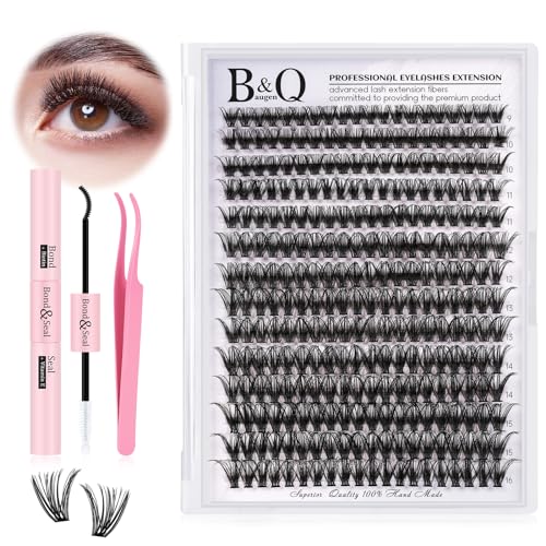 Lash Clusters 280 Pcs 40D-0.07D-9-15MIX B&Q LASH Individual Lashes C D Curl Eyelash Clusters Soft Volume - Image 44