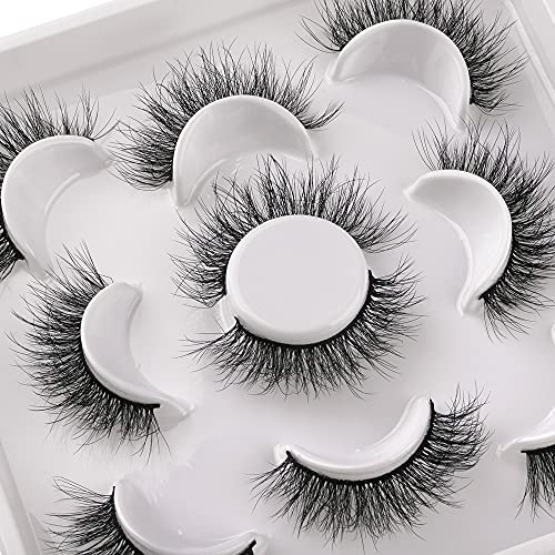 JIMIRE Mink Fluffy Volume 3D Wispy Long Fake Eyelashes 14 Pairs Pack - Image 6