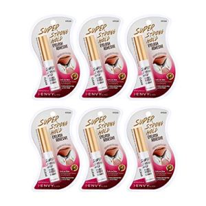 iENVY by Kiss Super Strong Hold Eyelash Adhesive (Clear) 6 Pack Waterproof Sweat Proof Formaldehyde Free Latex Free
