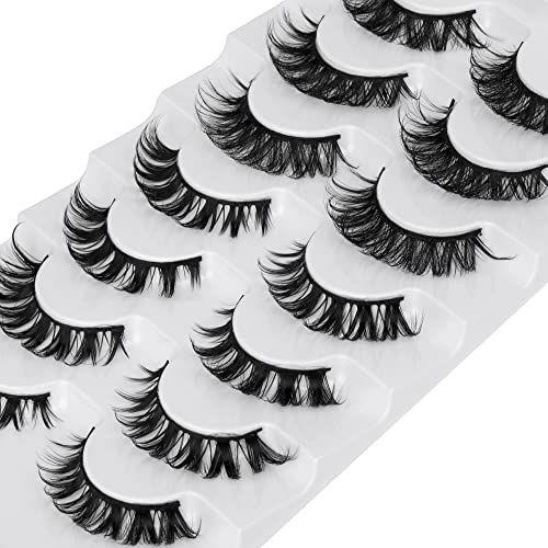 JIMIRE Faux Mink Eyelashes Russian Strip Natural Look Wispy Light 13MM 7 Pairs - Image 32