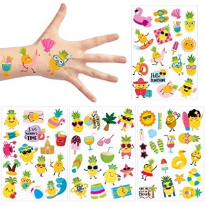 Summer Pineapple Flamingo Temporary Tattoos - Non-toxic Waterproof Stickers