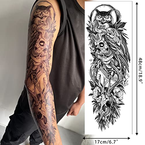 Aresvns Sleeve Tattoo Temporary for Men and Women, Realistic Fake Tattoos Waterproof and Long Lasting, 20 Sheets - Image 2
