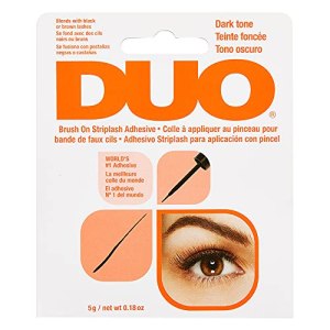 DUO Brush-On StripLash Adhesive, Dark Tone, With Vitamins A, C & E (Hypoallergenic, Latex & Formaldehyde Free)