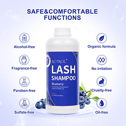 Eyelash Extension Cleanser 60ML Natural Lash Extension Shampoo Unscented Professional Eyelid Foaming Cleanser Paraben & Sulfate Free - Image 25