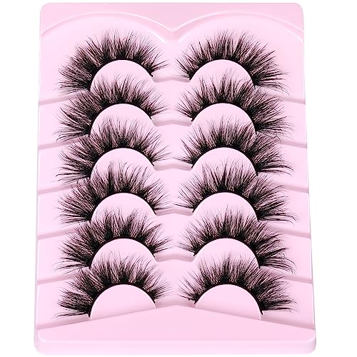 Lashes Wispy False Eyelashes Natural Look 3D Mink Eye Lashes Pack (A10-14mm) 10 Pair - Image 25