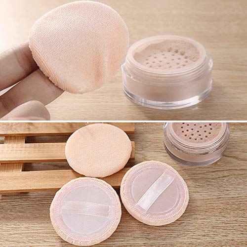 5 Pieces Beauty Sponge and 5 Pieces Powder Puff, findTop Makeup Beauty Sponges Blender, Replacement for Powder Foundation Container, 2.4 Inch - Image 3