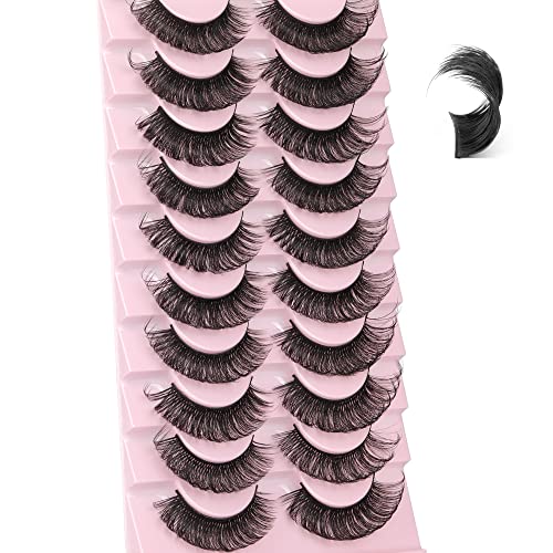 Newcally Wispy Natural False Eyelashes 10 Pairs Multipack - Image 9