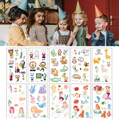 Luminous Temporary Tattoos 6.8x12cm Animal Glow in The Dark Waterproof Sticker - Image 2