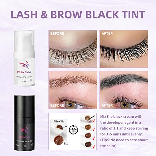 Lash Lift and Tint Kit, PERMANIA 4 IN 1 Kit, Curling and Lifting Eyelashes, Long-Lasting 6-8 Weeks - Image 2