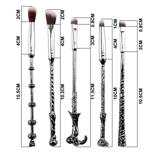 Potter Magic Wand Brush Set 5 Pieces Silver Black Ithyes - Image 2