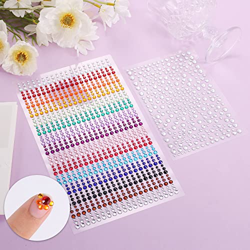 Face Gems Stick on, Self-Adhesive Rhinestones for Makeup Nail Decoration Party - Image 2