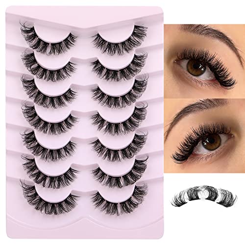 Lashes Wispy False Eyelashes Natural Look 3D Mink Eye Lashes Pack (A10-14mm) 10 Pair - Image 27
