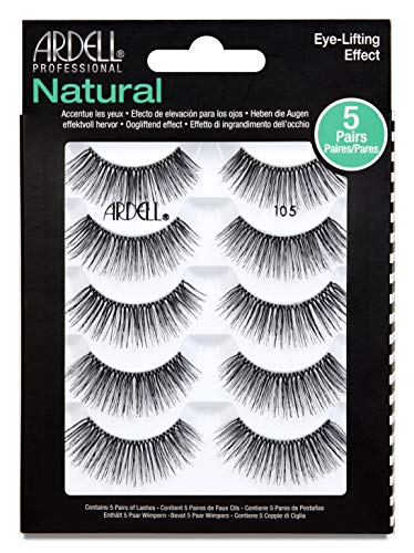 "5 Pack #105 Lashes Ardell - Safe and Easy to Use, Natural Look, Lightweight"