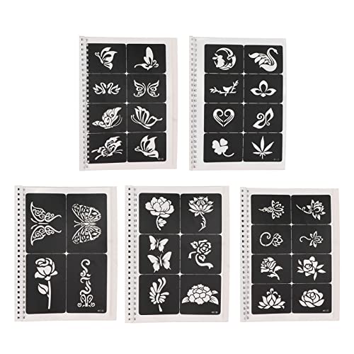 97pcs Glitter Tattoo Stencils, Boys and Man Reusable Set, PVC Material