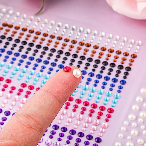 Face Gems Stick on, Self-Adhesive Rhinestones for Makeup Nail Decoration Party - Image 2